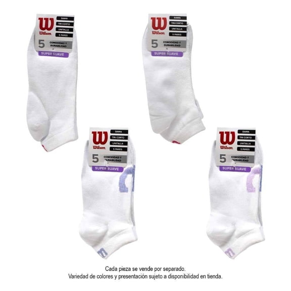 Tin Wilson para Mujer, Blanco Varios Colores 5 Piezas Unitalla