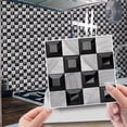 thumbnail image 1 of Pegatinas de cristal 3D para azulejos | Azulejos autoadhesivos para pared, despegables y pegables, para cocina y baño | Revestimiento impermeable para salpicadero | 10 láminas (10 x 10 cm cada una), 1 of 3