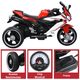 thumbnail image 4 of Moto Eléctrica Deportiva para Niños 3 Ruedas Bluetooth Dos Baterias 6V a partir de 3 Años - Rojo, 4 of 8