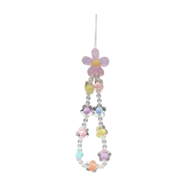 Colgante para teléfono celular, cordón, correa para colgante de teléfono, lindos accesorios para fundas de teléfono hechos a mano, dije para teléfono, Púrpura