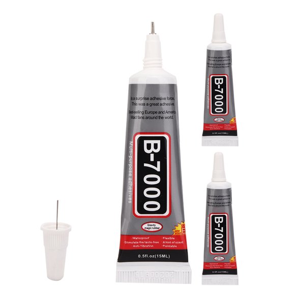 B-7000 Pegamento Diy Pegamento Aguja Tubo Pegamento Transparente Reloj Reparación Pegamento 3 Piezas 15ml B-7000 Pegamento Transparente Aguja Tubo Joyería DIY Reparación