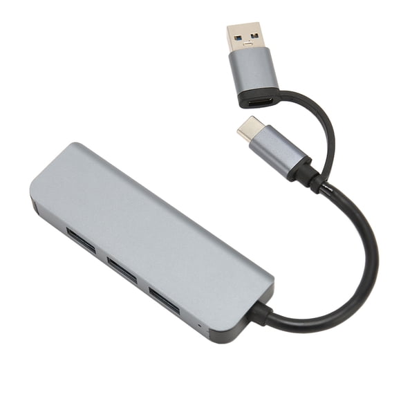 M Buder 4 en 1 Hub USB 3.0 Adaptador Multipuerto 5Gbps USB C a USB 3.0 Splitter Extensor Dongle de Aluminio Compatible con Windows Mac OS y Linux (17 cm / 6.69 inches)