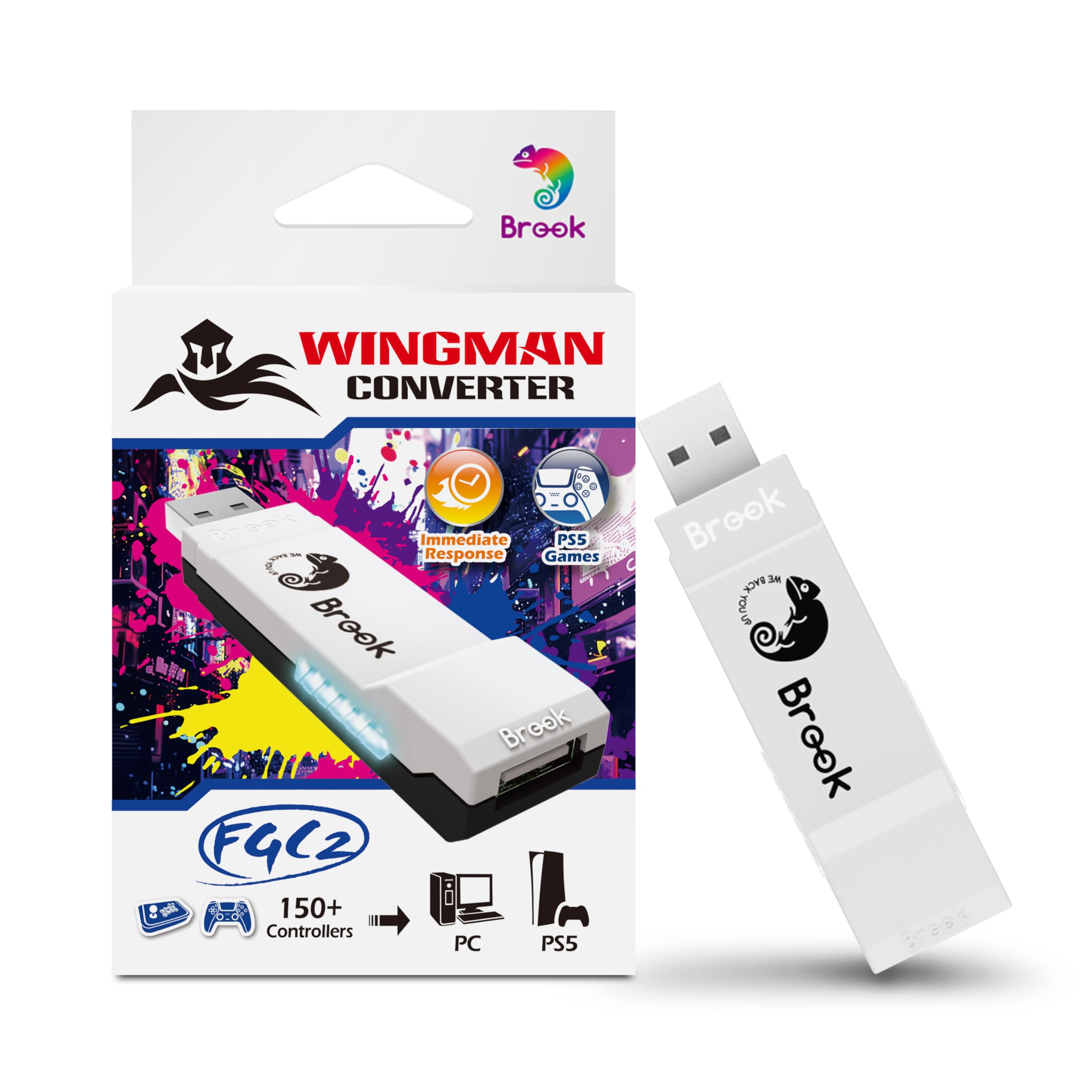 Convertidor de juegos Brook Wingman FGC2 para PS5 y PC