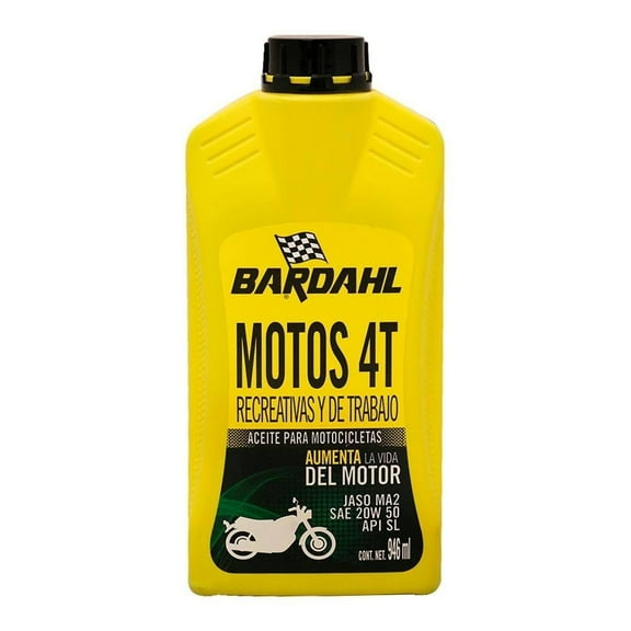 Aceite para Motocicleta Bardahl 4 Tiempos 20W-50 de 946 ml