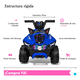 thumbnail image 4 of Cuatrimoto Eléctrica TEK-188L para Niños 3-6 Años con Bluetooth, Luces LED, Música y Batería Recargable, 4 of 6