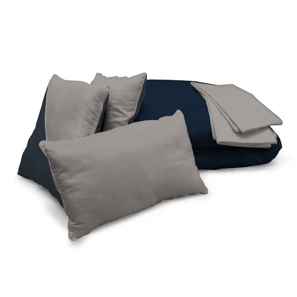 Set de Cama Spring Air Colors Marino/Gris King Size