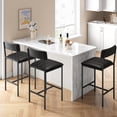thumbnail image 2 of Yeshouse Juego de 2 sillas de comedor, sillas de cocina de cuero sintético para 2, juego de sillas tapizadas para comedor, silla negra para varias mesas, cocina, apartamento, fácil montaje, 2 of 6