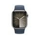 thumbnail image 2 of Smartwatch Apple Series&nbsp;9 (GPS&nbsp;+&nbsp;Cellular) Caja de acero inoxidable Plata 41MM correa deportiva Azul talla M/L, 2 of 4