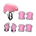 thumbnail image 1 of Casco de bicicleta para niños Juego de casco con rodilleras Guardias de muñequera de almohadillas, elegante engranaje de skateboard juego para Rosa, 1 of 8