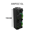 thumbnail image 1 of Bocina Aiwa Torre de Sonido 2500W PMPO con Perillas de Mezcla DJ y Karaoke, 1 of 6
