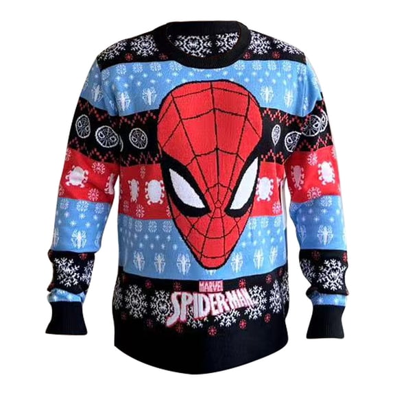 Suéter Spiderman Para Hombre, Tipo Ugly Negro Talla M