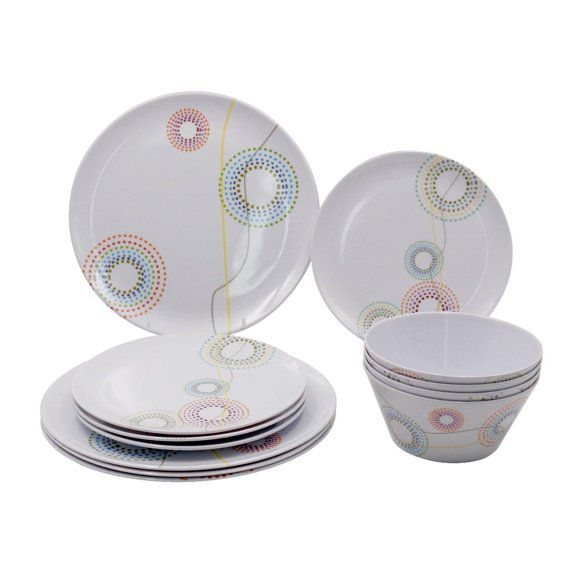 Vajilla de Cocina Melamina Tulum 12 pz Fraciel Fraciel Tulum