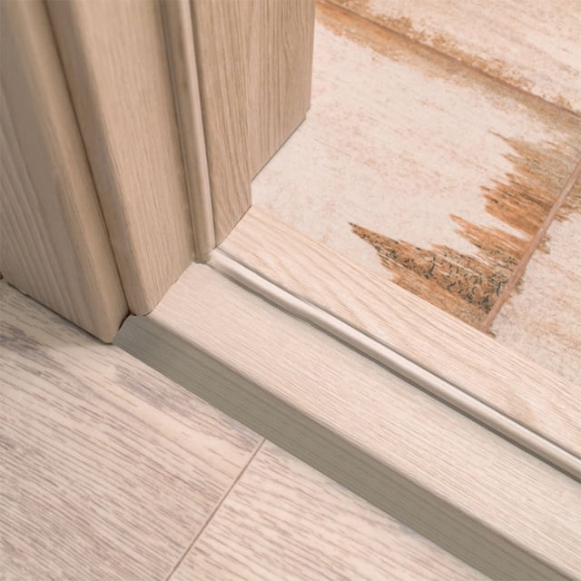 HONMEET Tira De Umbral Autoadhesiva Para Con Acabado Gris Madera Para Puertas