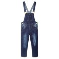 thumbnail image 1 of Pantalones Vaqueros Ajustados y Rotos Para Niña y Niño,KIDSCOOL SPACE, Azul Profundo, 4-5 Años, 1 of 9
