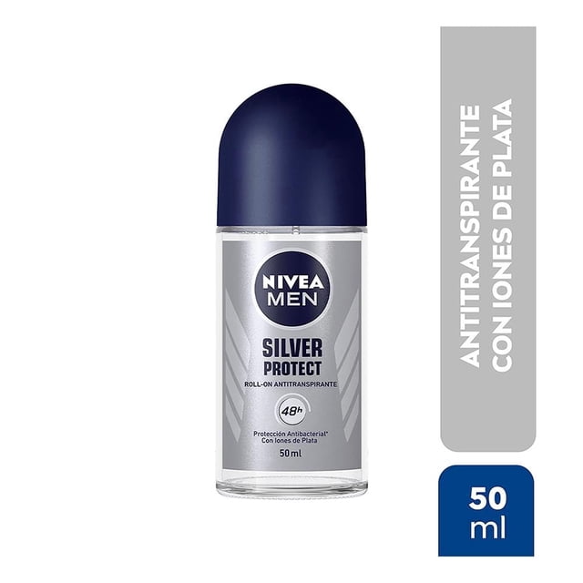 Antitranspirante NIVEA MEN silver Protect antibacterial roll on 50 ml
