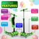 thumbnail image 2 of Scooter Patineta Hurtle con 3 Ruedas Luces LED Ajustable Asiento Plegable con Freno Infantil Verde, 2 of 2