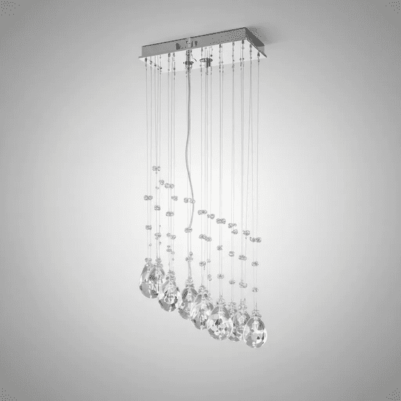 Lámpara Led Colgante Elegante Cristal 3 Tonos De Luz 10w