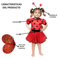 thumbnail image 3 of Disfraz Primavera Catarina Roja Tutu Con Alas Infantil Niña Talla 12 a 14 años, 3 of 6