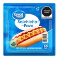 thumbnail image 1 of Salchicha con pavo Great Value 10 pzas 500 g, 1 of 5