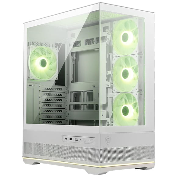 Gabinete MSI MAG PANO 110R PZ WHITE 4 Fan Cristal USB-C ARGB