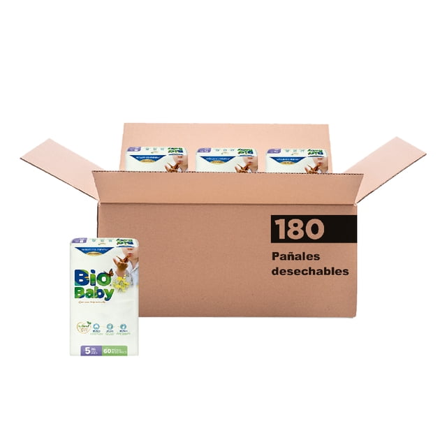 Pañal para Bebé Bio Baby Etapa 5 180 piezas