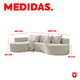 thumbnail image 2 of UTILIA Sofá Seccional Esquinero para Sala en L de 2 Piezas, Tapizado en Tela Chenille Suave, Asiento Profundo y Amplio, Base Antideslizante, Cojines de Espuma para Sala y Estancia, Beige, 2 of 4