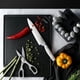 thumbnail image 5 of Hecef Juego de cuchillos de cocina de 14 piezas de acero inoxidable premium con bloque de madera, agarre cómodo, 5 of 9