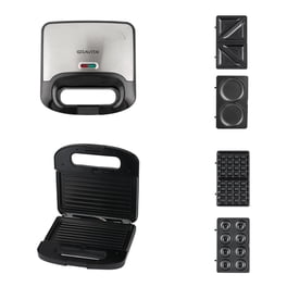 SANDWICHERA ELECTRICA 5 EN 1 ANTIADHERENTE DIFERENTES MOLDES MARCA GRAVITA