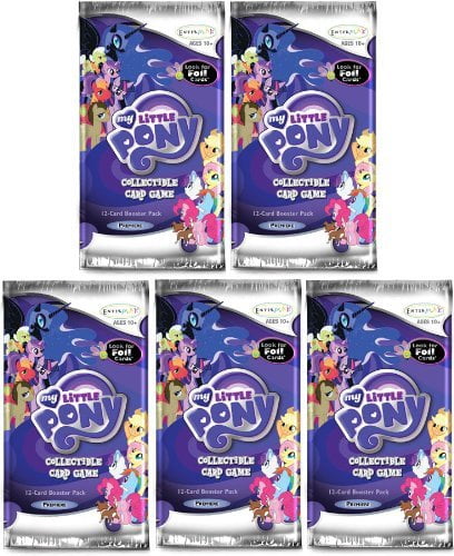 Juego de cartas coleccionables, lote de 5 paquetes de refuerzo My Little Pony