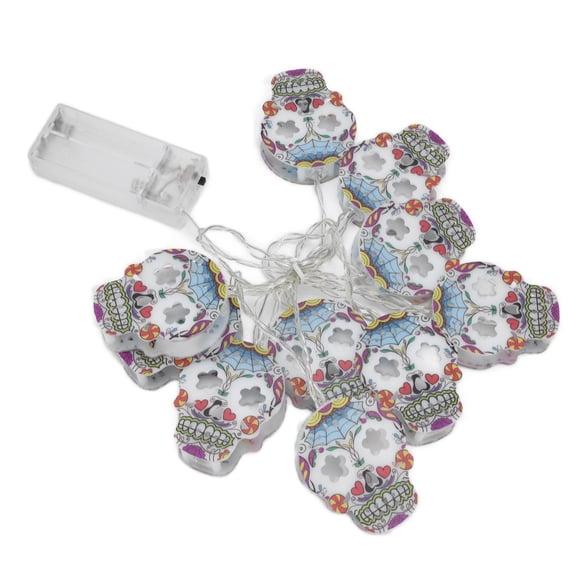 Cadena de luces LED BuyWeek forma de calavera 10 LED