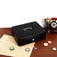 thumbnail image 3 of 1 Juego de caja de dinero de Metal para efectivo, caja de seguridad con bloqueo portátil con bandeja para dinero, organizador de ahorro de dinero para pequeñas empresas con llaves, 3 of 5