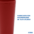 thumbnail image 4 of Set de Vasos de Polipropileno de 16 Oz. /  6 piezas color Rojo, 4 of 8