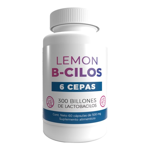 B - CILOS, 300 billones de Lactobacilos, 60 cápsulas de 500 mg. Suplemento alimenticio