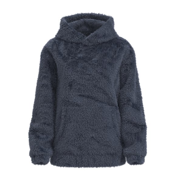 Sudadera Simply Basic para Niño, Borrego con Capucha Cowl, Marino Talla 6