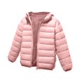 thumbnail image 2 of Chaqueta de plumas con capucha para niños y niñas, ligera, cálida, acolchada, de nailon, abrigo de invierno, color negro, 1 unidad, de 4 a 10 años., 2 of 5