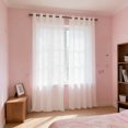 thumbnail image 4 of Cortina de ventana de encaje de poliéster, visillo calado que filtra la luz | Cortina decorativa transparente para sala de estar, balcón y dormitorio, 4 of 6