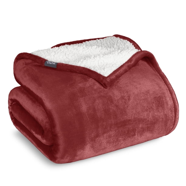 Manta de Cama de Felpa Sherpa Bare Home matrimonial/queen Palo de rosa