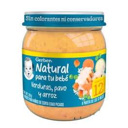 Alimento para niños Gerber gourmet pavo verduras y arroz 250 g