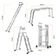 thumbnail image 5 of Escalera Multiposiciones De Aluminio 3.5 Metros 12 Peldaños Kingsman KMEM35, 5 of 9