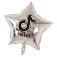 thumbnail image 3 of KIT 5 GLOBOS TIK TOK METALICOS FIESTA NEGRO PLATA, 3 of 4
