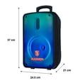 thumbnail image 5 of Bocina Bluetooth Kaiser KSW-1208 8 pulgadas 10 W RMS con Luz LED, 5 of 5