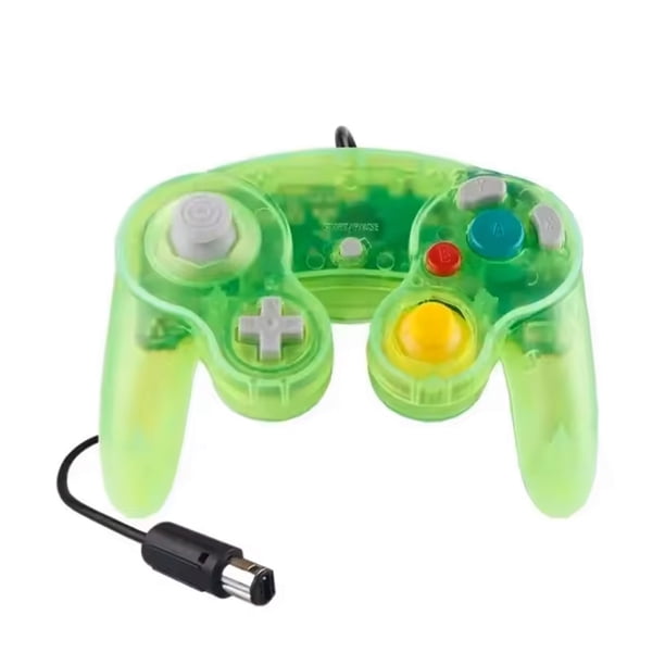 Control Joystick Para Nintendo Gamecube Alambrico Analogo Gc Verde Flouresente