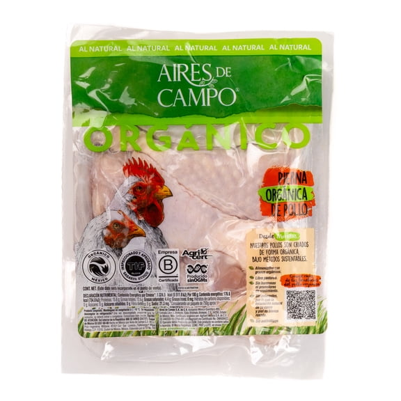 Pierna de Pollo Orgánica Peso Aproximado por Paquete 500 g