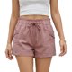 thumbnail image 1 of Short Casual de Mujer Con Cordón Ajustable y Bolsillos rosa Chico, 1 of 5