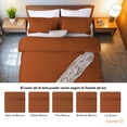 thumbnail image 2 of Juego de Funda para Edredon Duvet Dreamlab, Tamaño King Size, Color Naranja Quemado, 3 Piezas, 2 of 9
