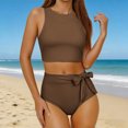 thumbnail image 4 of Trajes de baño para mujer, conjunto de bikini para mujer, trajes de baño sólidos de dos piezas, traje de baño, trajes de baño para mujer, trajes de baño para mujer, traje de baño para mujer, trajes de, 4 of 9