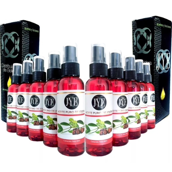 10 Frascos De Aceite De Jojoba Puro Y Natural 600ml Total