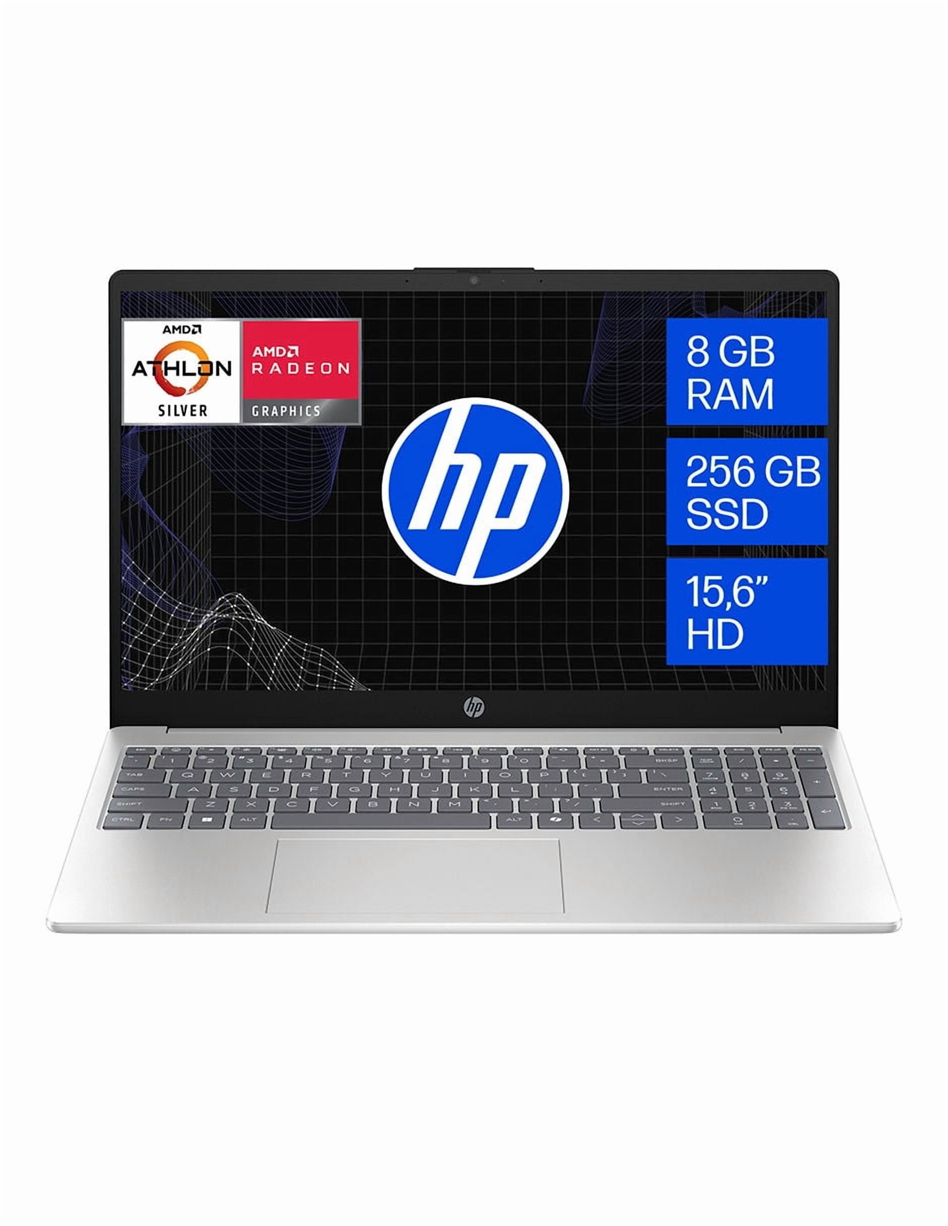 Laptop HP 15-FC0217LA AMD Atlhon 8GB RAM 256GB SSD Plateado