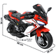 thumbnail image 5 of Moto Montable Eléctrica Deportiva 2 Ruedas para Niños Luz Bluetooth Dos Baterias 6V con Cargador Soporta Hasta 30kg - Rojo, 5 of 8