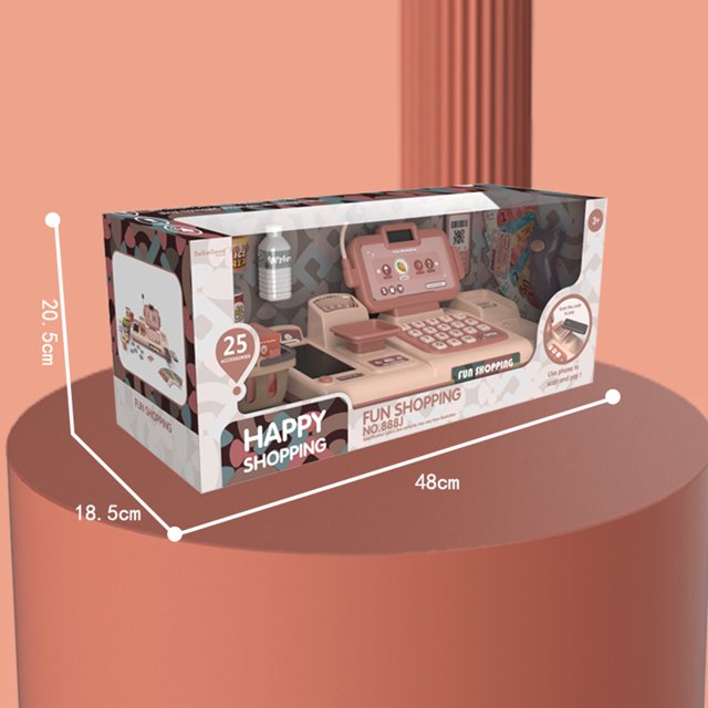 Tienda de supermercado para niños, juguetes, caja registradora, frutas, verduras, juego de cesta de helado, juguete educativo para edades tempranas, juguetes impresos de supermercado